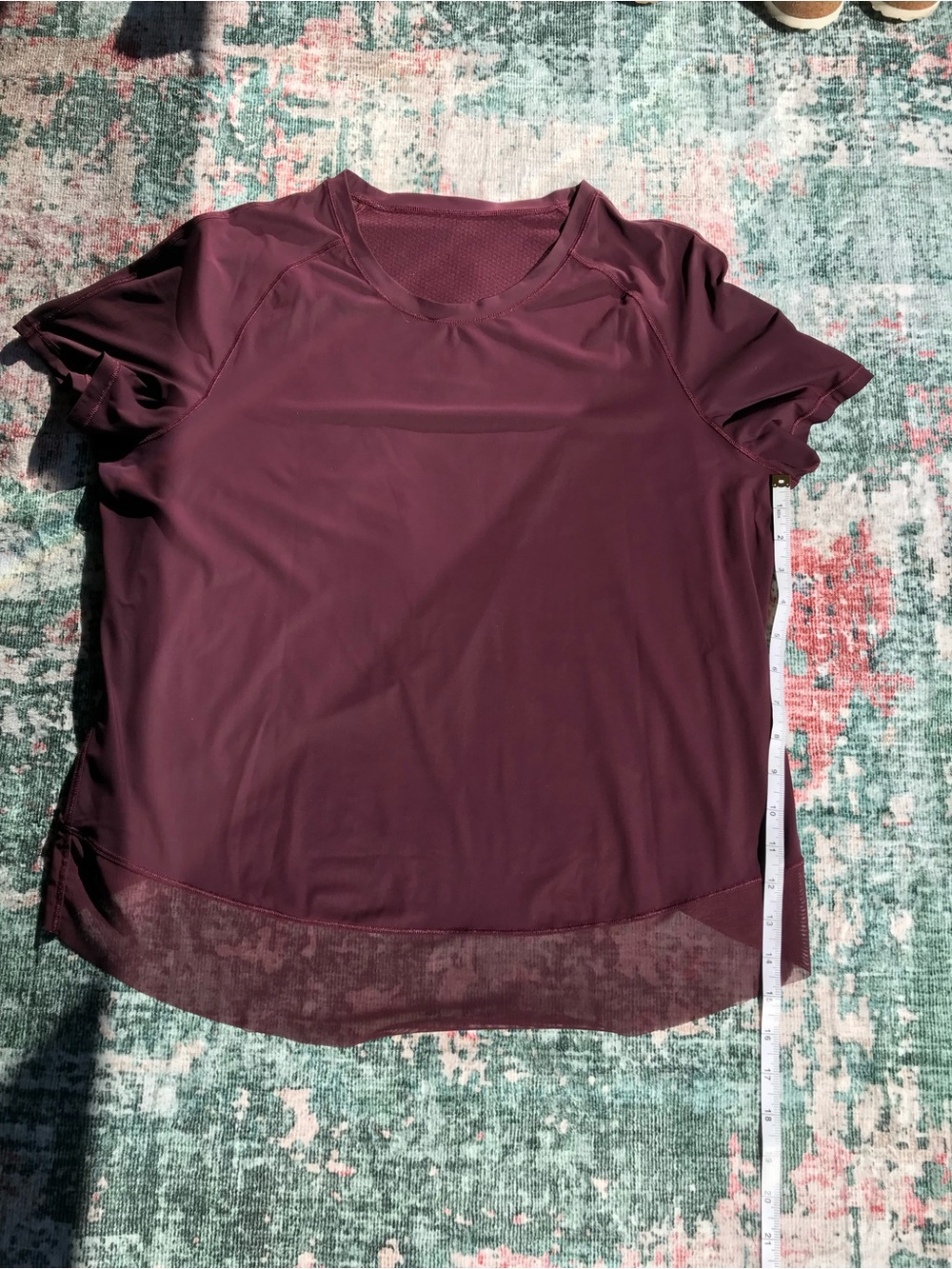 lululemon athletica Short Sleeve Cross-Back Top - Plum